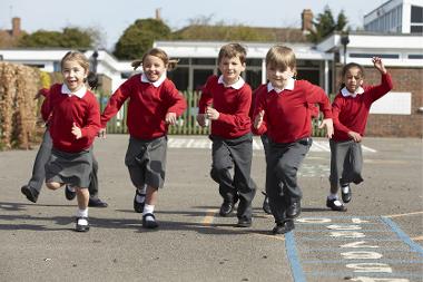 Children running primary